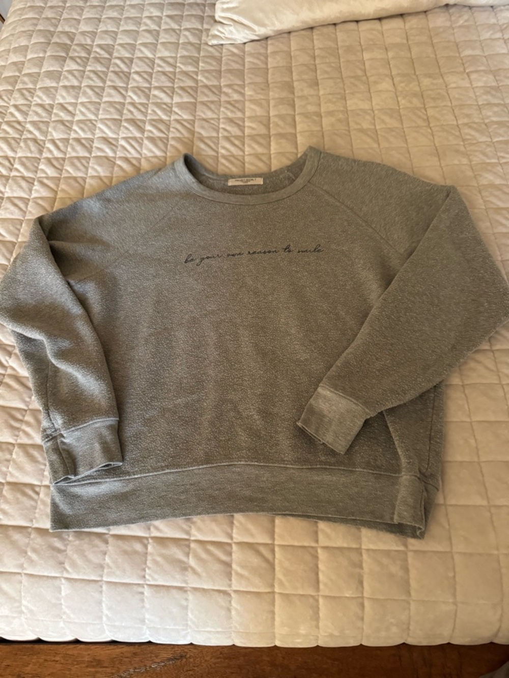 Project Social T Heather Gray Fleece Crewneck Sweatshirt